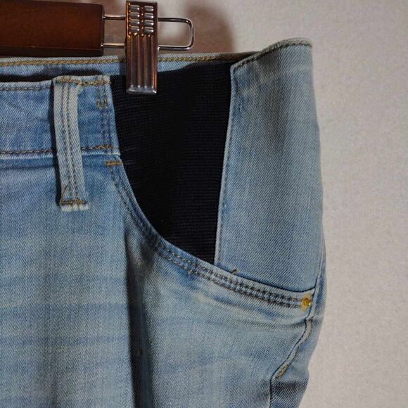 Isabel Maternity Crossover Panel Slim Ankle Pants Blue Size 8 New With Tag - Picture 9 of 12